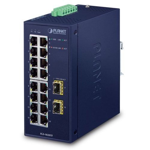 Planet PLANET IGS-1820TF switch-uri Fara management L2 Gigabit Ethernet (10/100/1000) Albastru