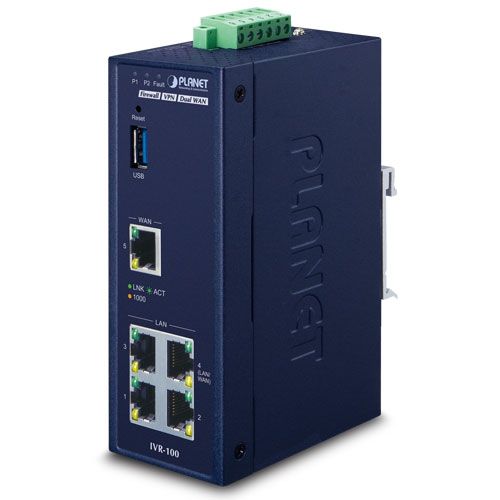 PLANET Ind 5-Port 10/100/1000T echipamente de protecție VPN