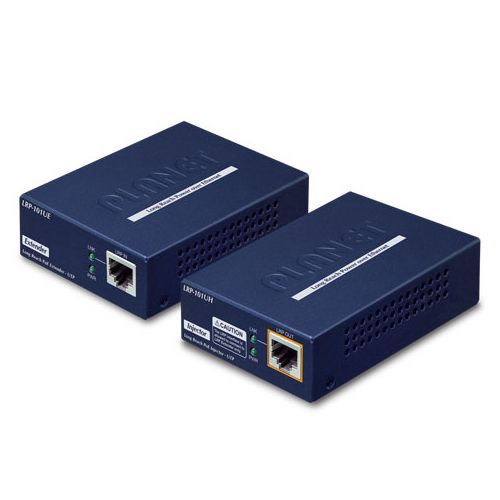 PLANET LRP-101U-KIT repetoare de rețea Transmițător & receptor rețea Albastru 10, 100 Mbit/s