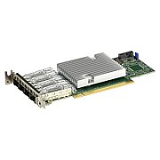 Supermicro AOC-S25GC-I4S-O [NR]PCIe Gen 4 standard low profile quad portSFP28basedonInt