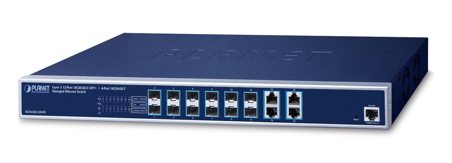 Switch Planet XGS-6320-12X4TR, 4 porturi 100/1000/10000 Mbps