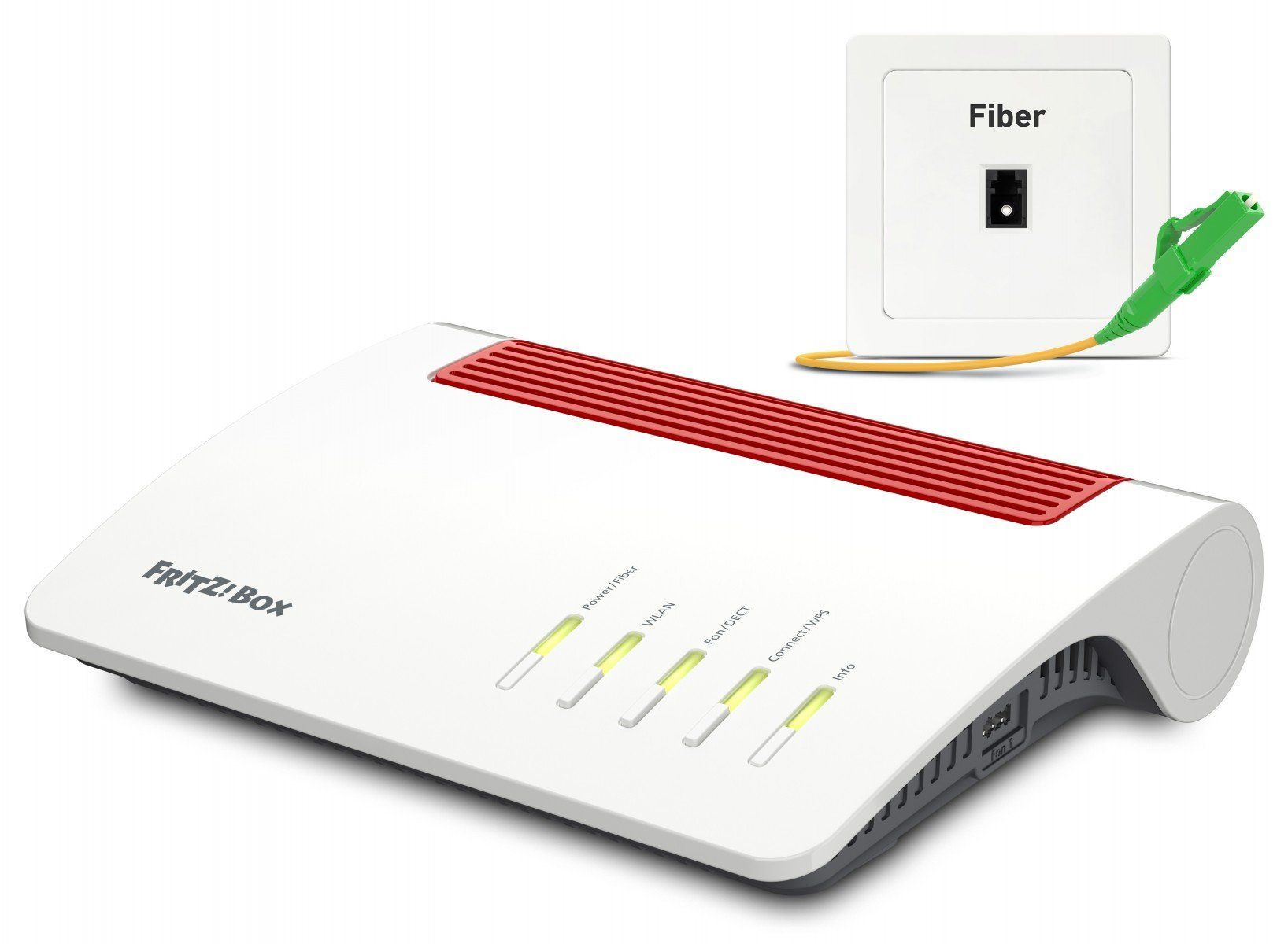 FRITZ!Box FRITZBox 5590 Fiber XGS-PON router wireless Gigabit Ethernet Bandă dublă (2.4 GHz/ 5 GHz) Alb