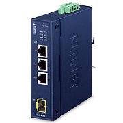 Planet IECJ-410FT Industrial 3-Port RJ45 + 1-Port SFP EtherCAT Junction Slave (-40~75 degrees C, dual 9~48V DC, 1 x 100TX RJ45 IN, 2 x 100TX RJ45 OUT, 1 x 100FX