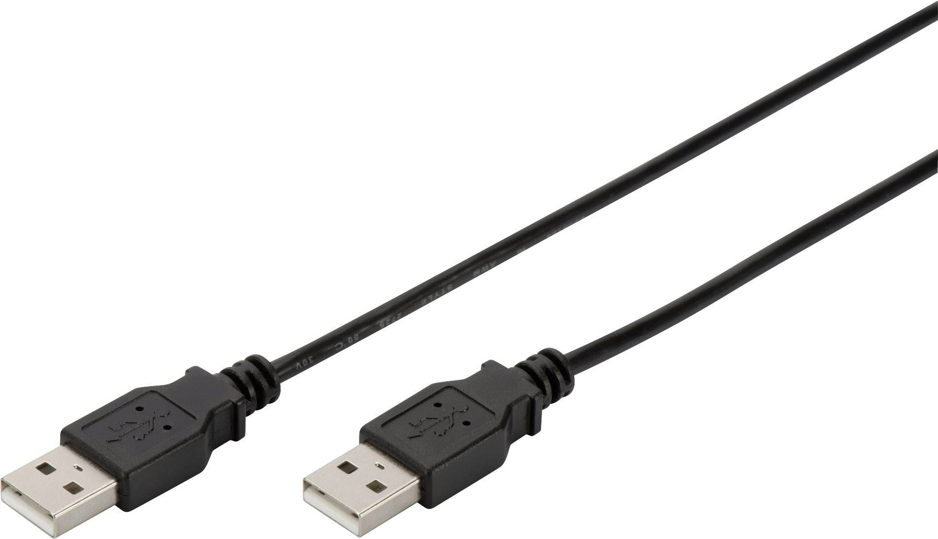 Digitus AK-300101-010-S cabluri USB USB 2.0 1 m USB A Negru