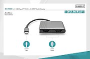Digitus DA-70828 adaptor grafic USB 4096 x 2160 Pixel Gri