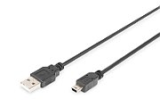 Digitus DB-300130-010-S cabluri USB USB 2.0 1 m USB A Mini-USB B Negru