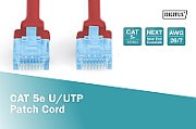Digitus DK-1512-050/R cabluri de rețea Roşu 5 m Cat5e U/UTP (UTP)