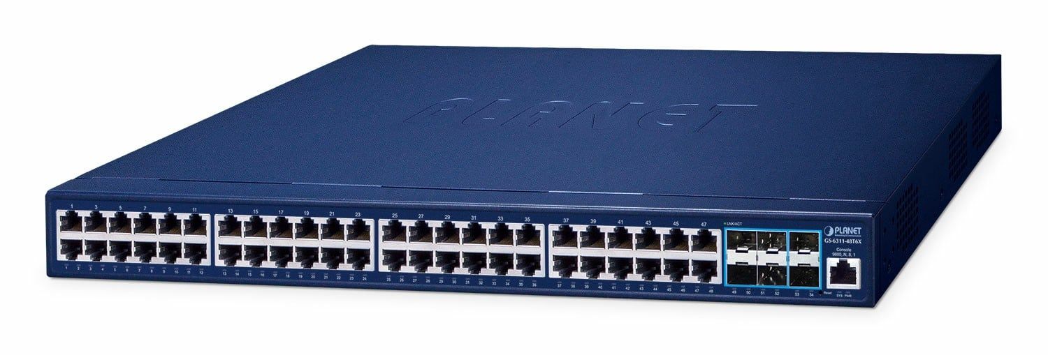 Switch Planet GS-6311-48T6X, 48 porturi 10/100/1000 Mbps
