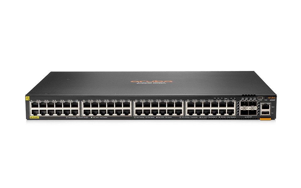 HPE Aruba Networking CX 6200F 48G Class-4 PoE 4SFP+ 740W Gestionate L3 Gigabit Ethernet (10/100/1000) Power over Ethernet (PoE) Suport 1U