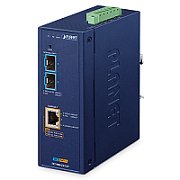 PLANET IP40 Industrial 2-Port convertoare media pentru rețea Albastru