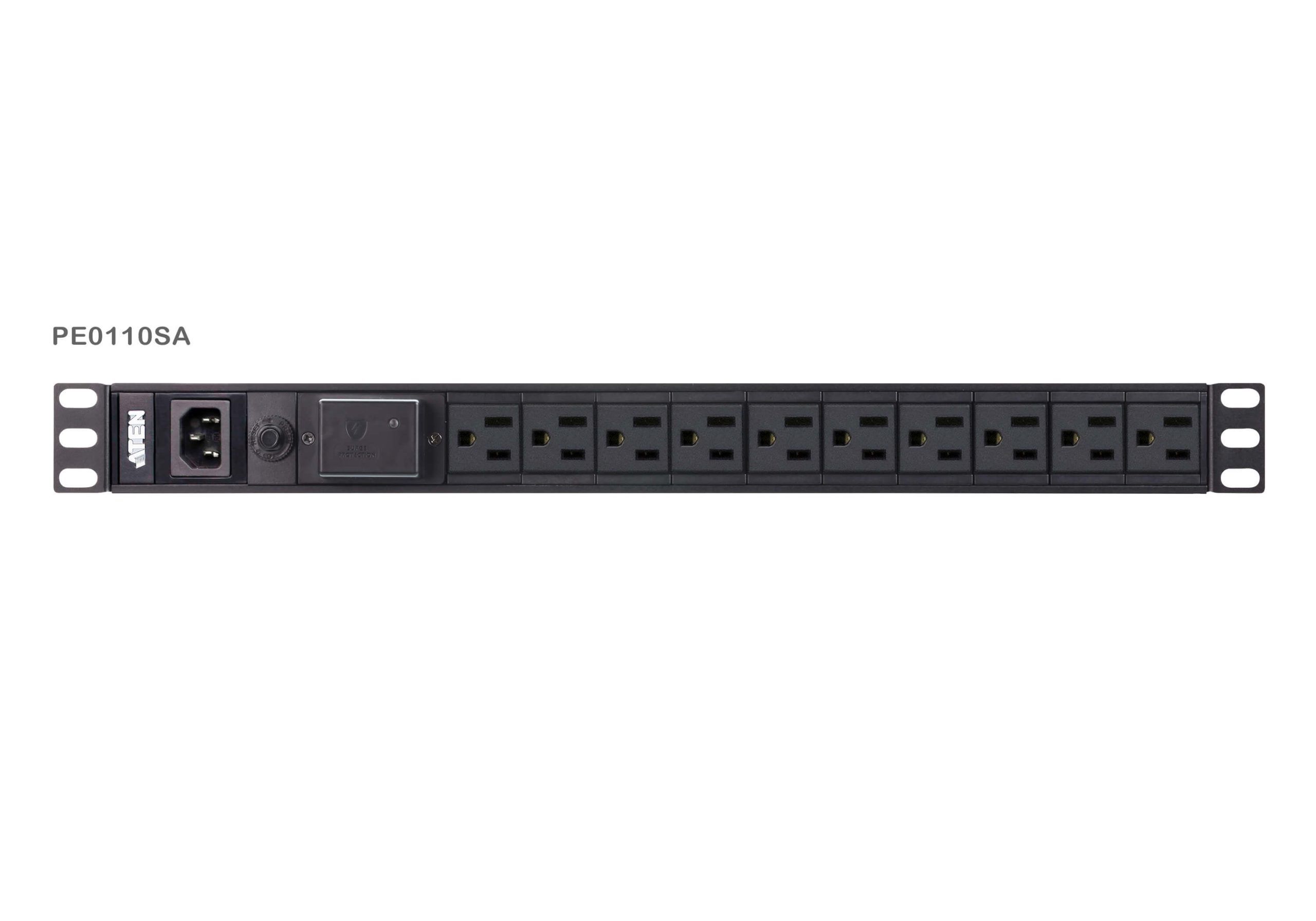 ATEN PE0110SG unități de distribuție a energiei electrice (PDU) 10 ieșire(i) AC 1U Negru