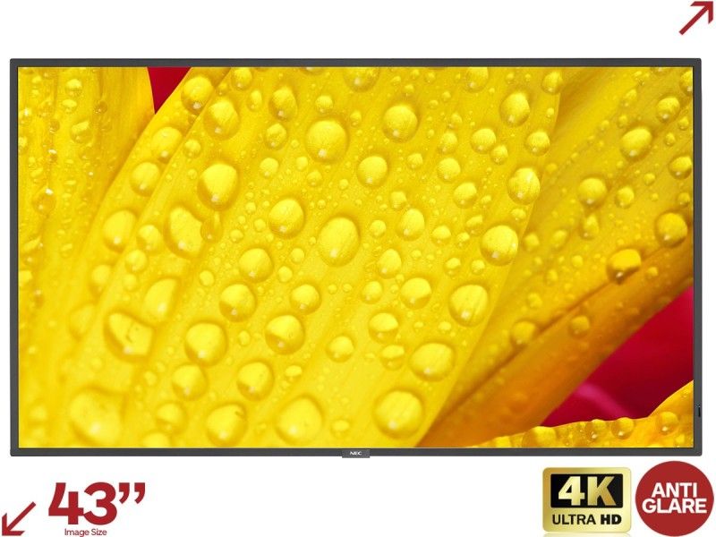 NEC MultiSync M431-2 Design tip kiosk 109,2 cm (43 ) LED 500 cd/m² 4K Ultra HD Negru Procesor încorporat