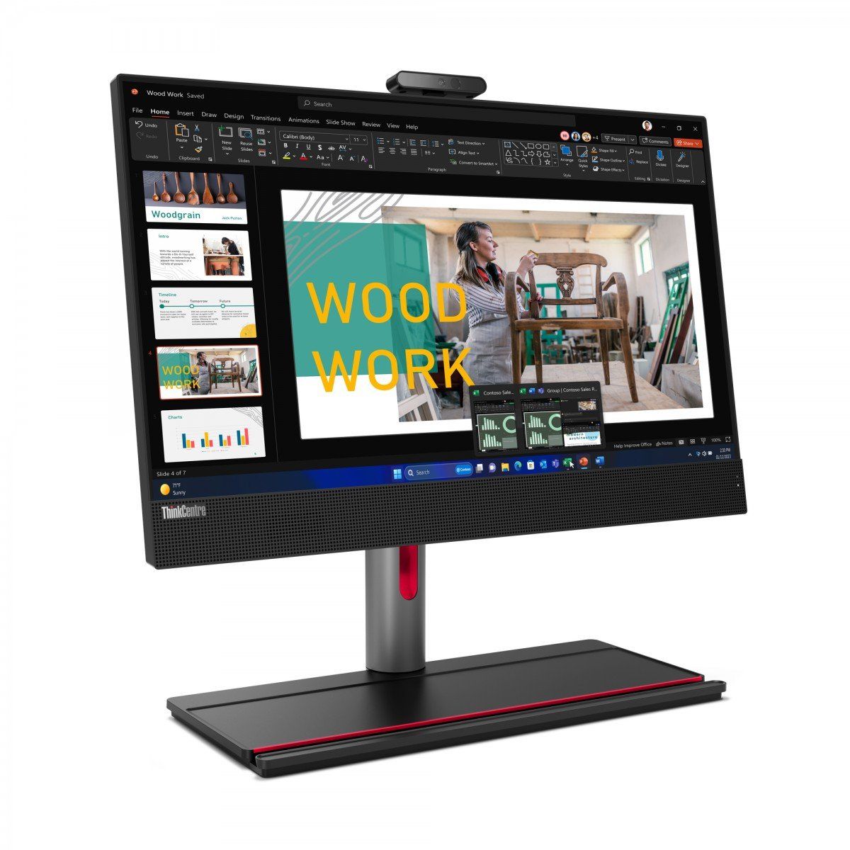 All-In-One Lenovo ThinkCentre M90a Gen 5 12SH0013PB, 23.8 inch 1920 x 1080, Intel i5-14400 (10 C / 16 T, 1.8 GHz - 4.7 GHz, 20 MB cache), 8 GB RAM, 512 GB SSD, Intel UHD Graphics 730, Windows 11 Pro