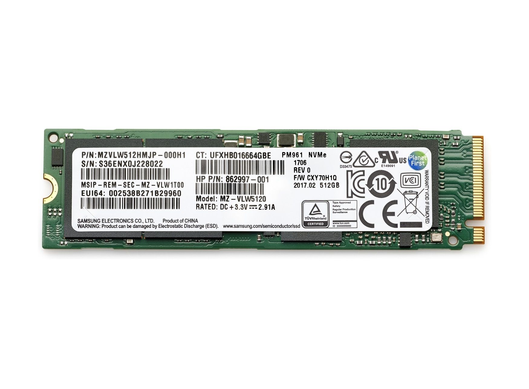 HP SSD NVME TLC 1TB PCIe-4x4
