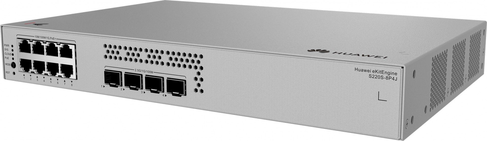 HUAWEI eKit S220S Series S220S-8P4J Gestionate L2 Gigabit Ethernet (10/100/1000) Power over Ethernet (PoE) Suport 1U Gri