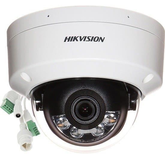 Hikvision DS-2CD2163G2-LIS2U(4mm) 6 MP cameră de rețea dome fixă cu Acusense și iluminare hibridă inteligentă