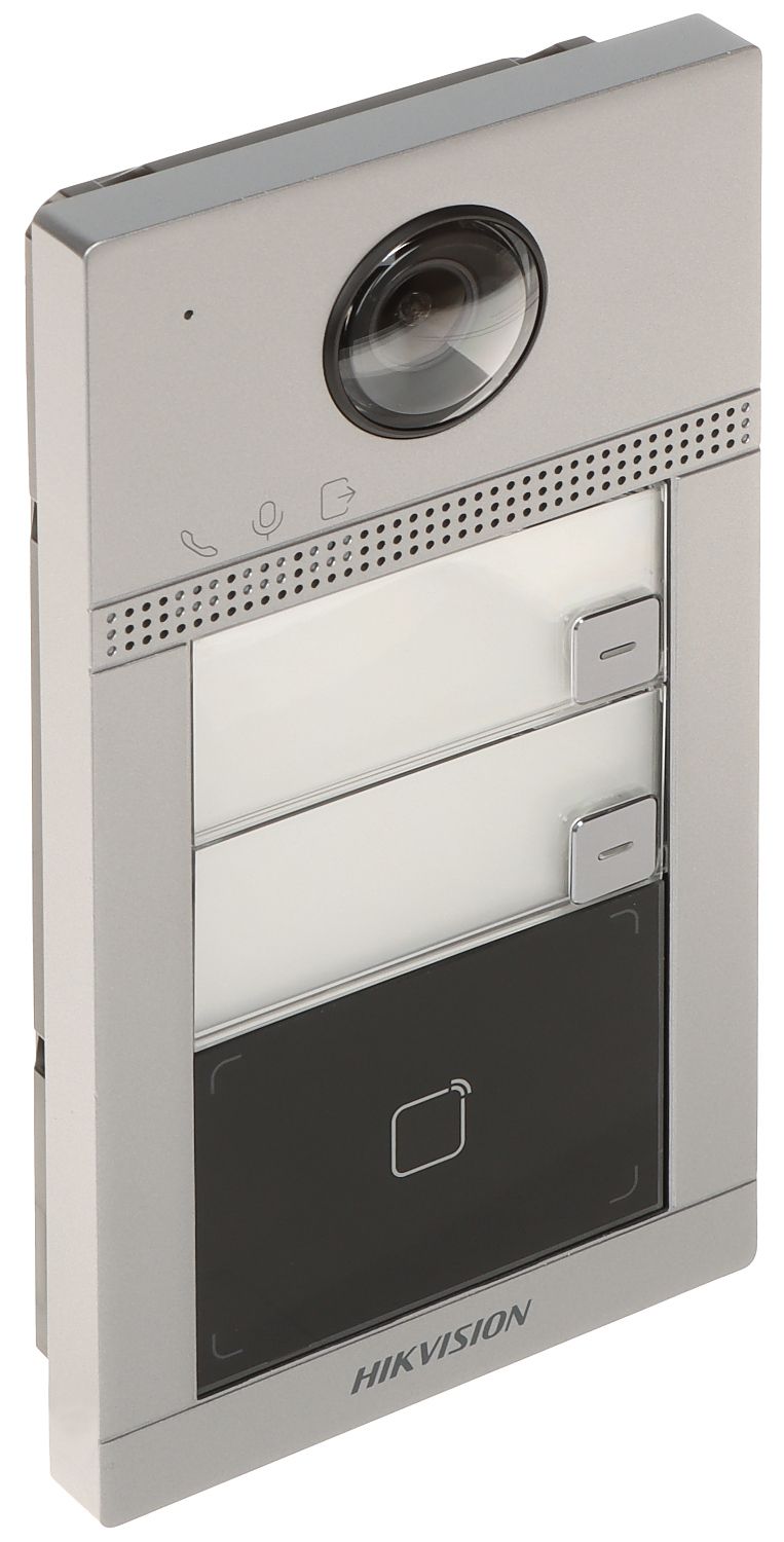 Hikvision DS-KV8213-WME1(C)/Flush Stație de Ușă Metalică cu 2 Butoane pentru Vilă