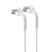 Extralink Kat.6A U/FTP 10m 1Gbps Alb | Patchcord LAN | Cu Cablu de rețea torsadat, capăt îndoit