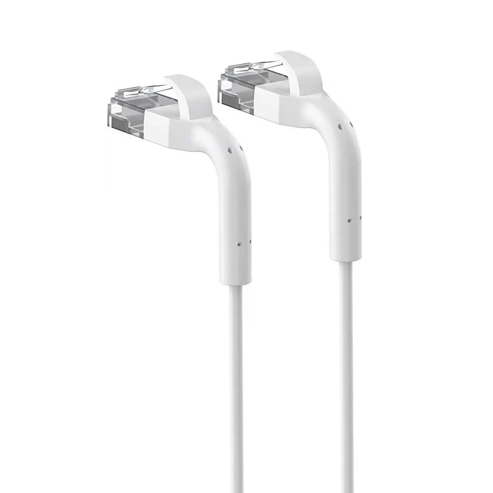 Extralink Cat.6A U/FTP 5m 1Gbps Alb | Patchcord LAN | Cablu de cupru, cablu Ethernet, capete îndoite