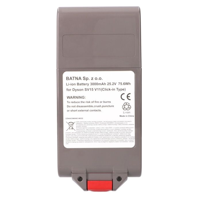 Extralink, V11, BATERIE DYSON, TIP CLICK 25.2V 3000MAH