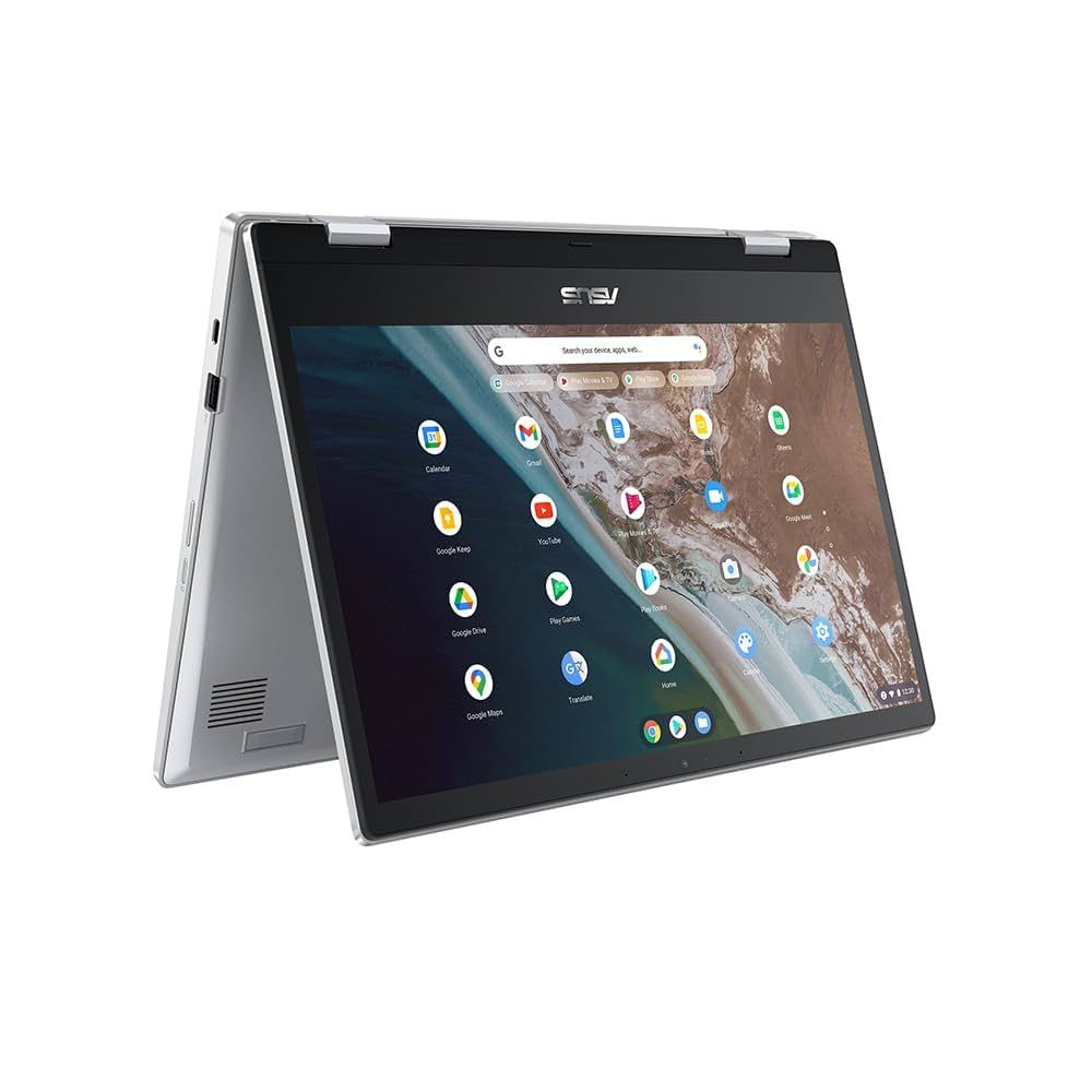 Laptop Asus Chromebook Flip CX1 CX1400FKA-EC0136, 14 inch 1920 x 1080 Touchscreen, Intel Celeron N4500 (2 C / 2 T, 1.1 GHz - 2.8 GHz, 4 MB cache, 6 W), 8 GB LPDDR4X, 64 GB SSD, Intel UHD Graphics, Chrome OS, Gri
