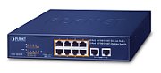 Planet PLANET GSD-1008HP switch-uri Fara management Gigabit Ethernet (10/100/1000) Power over Ethernet (PoE) Suport 1U Albastru