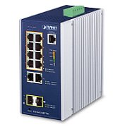 PLANET IGS-4215-8P2T2S switch-uri Gestionate L2/L4 Gigabit Ethernet (10/100/1000) Power over Ethernet (PoE) Suport Albastru, Argint