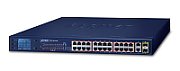PLANET FGSW-2622VHP switch-uri Fara management L2 Fast Ethernet (10/100) Power over Ethernet (PoE) Suport 1U Albastru