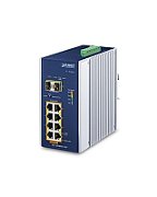 PLANET IP30 Ind 8-P 10/100/1000T Fara management Gigabit Ethernet (10/100/1000) Power over Ethernet (PoE) Suport Albastru, Alb