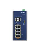PLANET IP30 Ind 8-P 10/100/1000T Fara management Gigabit Ethernet (10/100/1000) Power over Ethernet (PoE) Suport Albastru, Alb