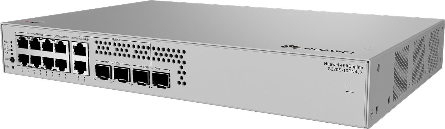 HUAWEI eKit S220S Series S220S-10PN4JX Gestionate L2 Gigabit Ethernet (10/100/1000) Power over Ethernet (PoE) Suport 1U Gri