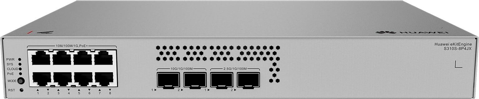 HUAWEI eKit S310S Series S310S-8P4JX Gestionate L2+ Gigabit Ethernet (10/100/1000) Power over Ethernet (PoE) Suport 1U Gri