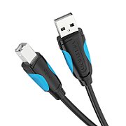 Cablu USB imprimanta Vention, USB 2.0 B (T) la USB 2.0 (T), 5m, 480 Mbps, , PVC, negru,  VAS-A16-B500  (timbru verde 0.08 lei) -6922794717619
