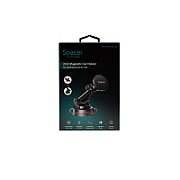 SUPORT auto magnetic SPACER pt. SmartPhone, fixare prin Ventuza sau in Grila de ventilatie, Magnetic, 4 SuperMagneti N50, Brat Telescopic,rotire 360 grade, negru,  SPCH-MAG-VNTZ-02 