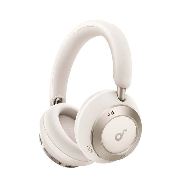 Casti Anker  Soundcore Space One Pro , Over-Ear, utilizare multimedia, Bluetooth 5.3, 4 x mic, durata baterie pana la 60 ore, pliabile, ANC, alb,  A3062G21  (timbru verde 0.18 lei) - 0194644186838