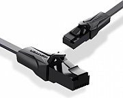 Patch Cord UTP Vention, Cat. 6, 10m, flat cable, conductor cupru - aluminiu, viteza max transfer 1 Gbps, invelis PVC, negru,  IBABL  (timbru verde 0.18 lei) - 6922794722316