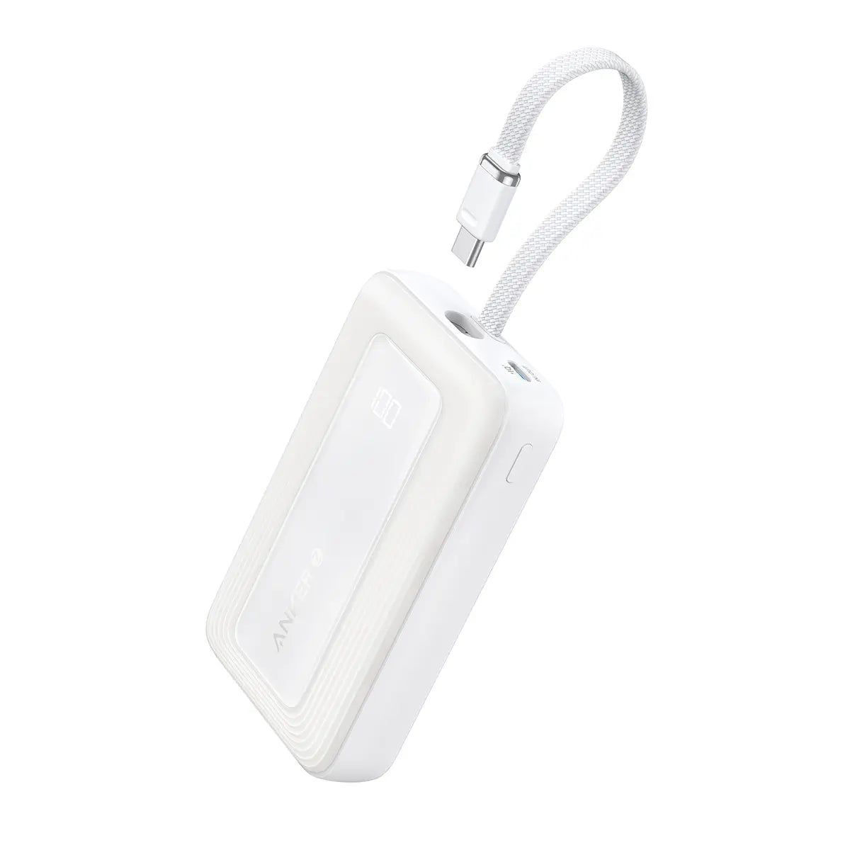 POWER BANK Anker 10.000 mAh, 30W cablu USB-C incorporat, 1 x USB-C, , , alb,  A1688H21  (timbru verde 0.98 lei) - 0194644201098