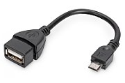 Digitus AK-300309-002-S cabluri USB USB 2.0 0,2 m USB A Negru