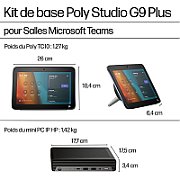 POLY Studio Base Kit G9 Plus for Microsoft Teams HP Mini IP PC w/TC10 sisteme de video-conferințe Ethernet LAN Terminal multimedia pentru sală de conferințe