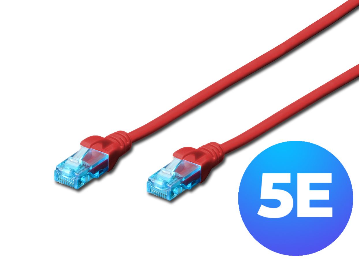 Digitus 10m Cat5e U/UTP cabluri de rețea Roşu U/UTP (UTP)