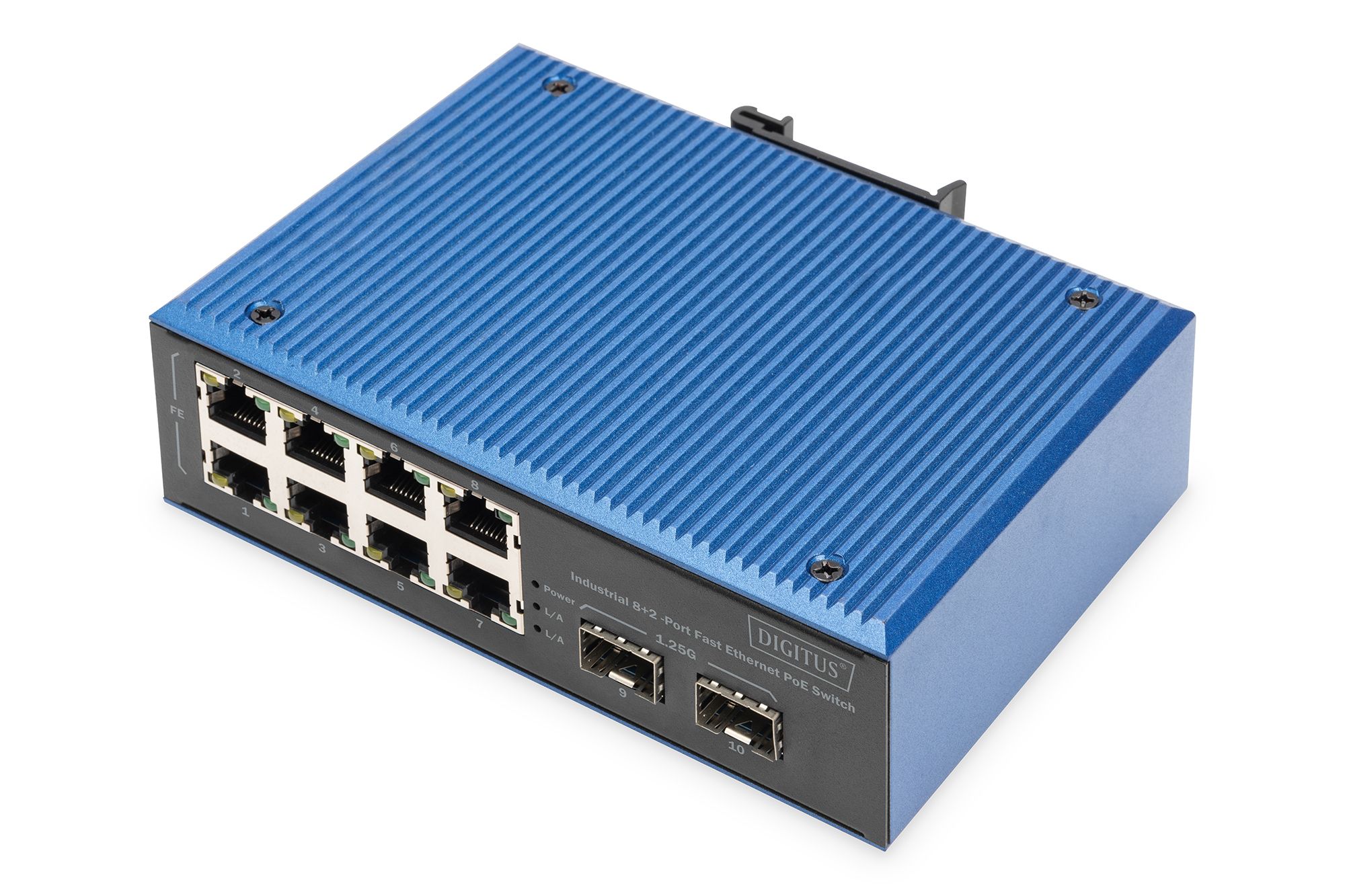 Digitus DN-651147 switch-uri Fara management Fast Ethernet (10/100) Power over Ethernet (PoE) Suport Negru, Albastru