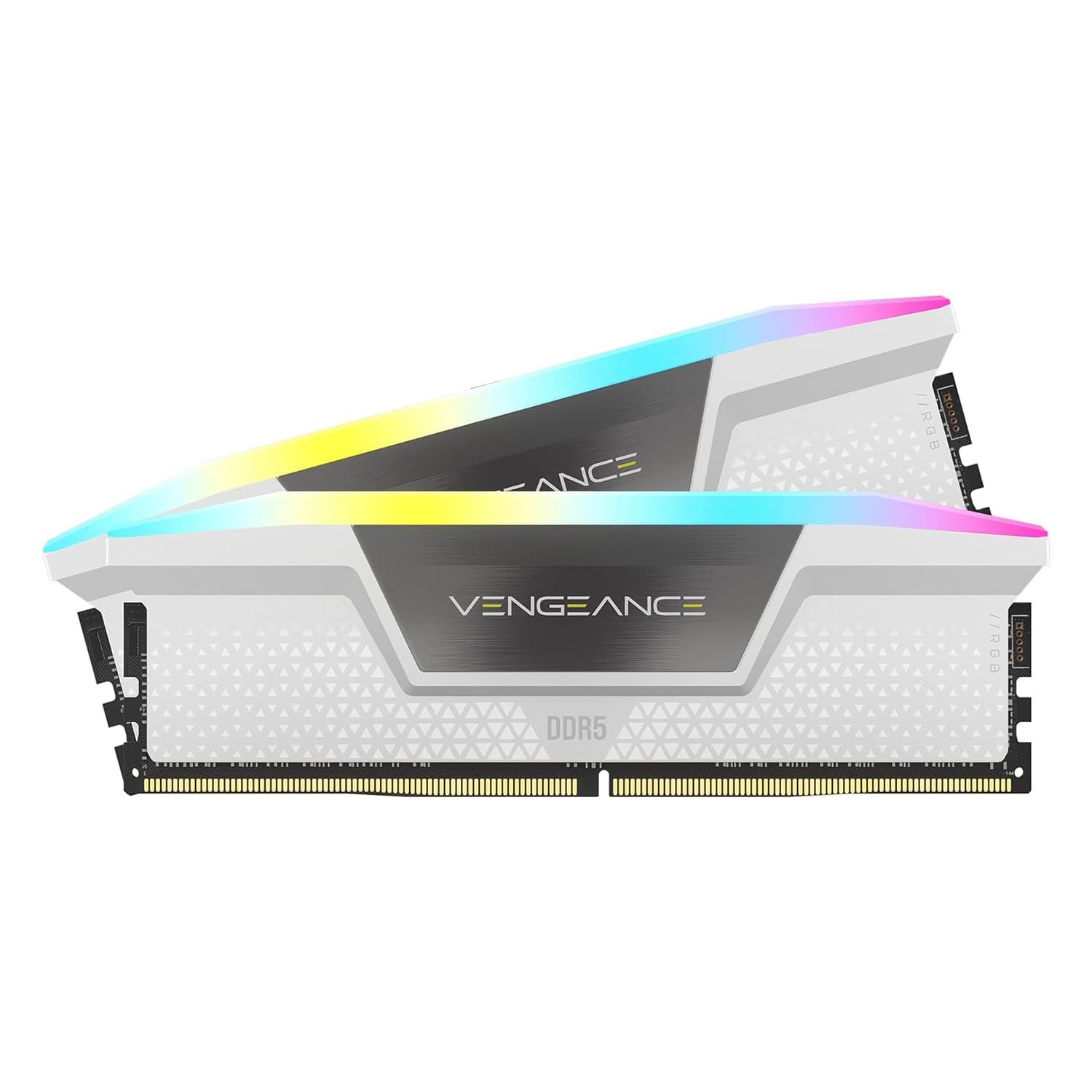 Memorie Corsair Vengeance RGB White 32 GB DDR5 6000 MHz CL30, kit 2 x 16 GB, XMP 3.0, Alb