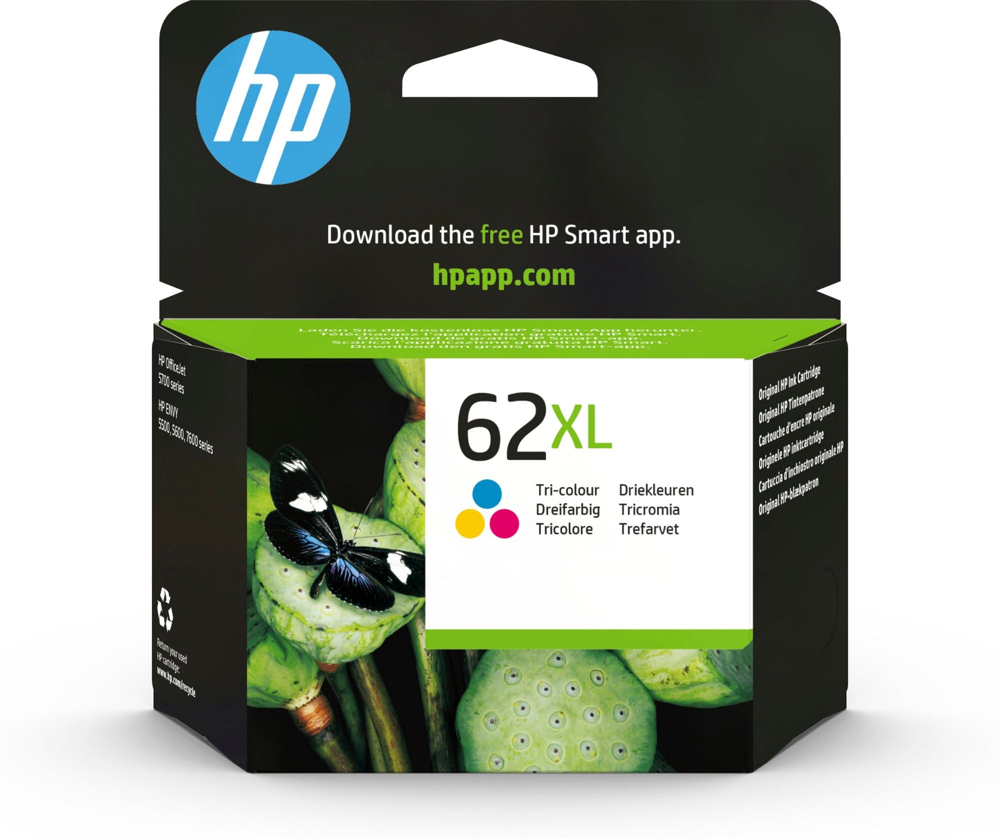 Cartus cerneala HP C2P07AE#UUQ ,Color ,415 pagini ,Original (62XL) 