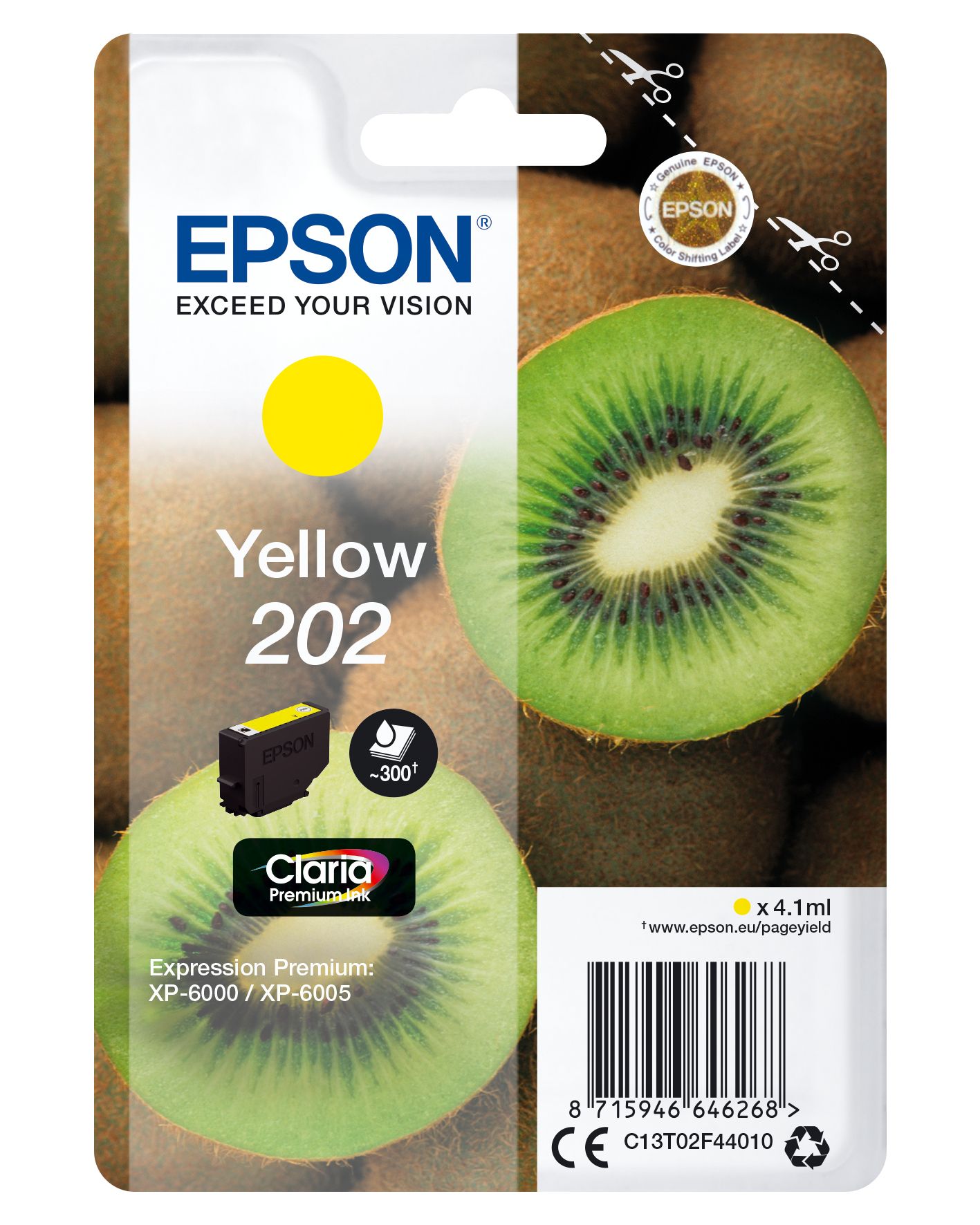 Epson Kiwi 202 cartușe cu cerneală 1 buc. Original Productivitate Standard Galben
