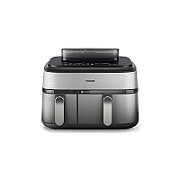 Philips Airfryer NA555 00 Dual Basket 9L 2750W silver (NA555/00)