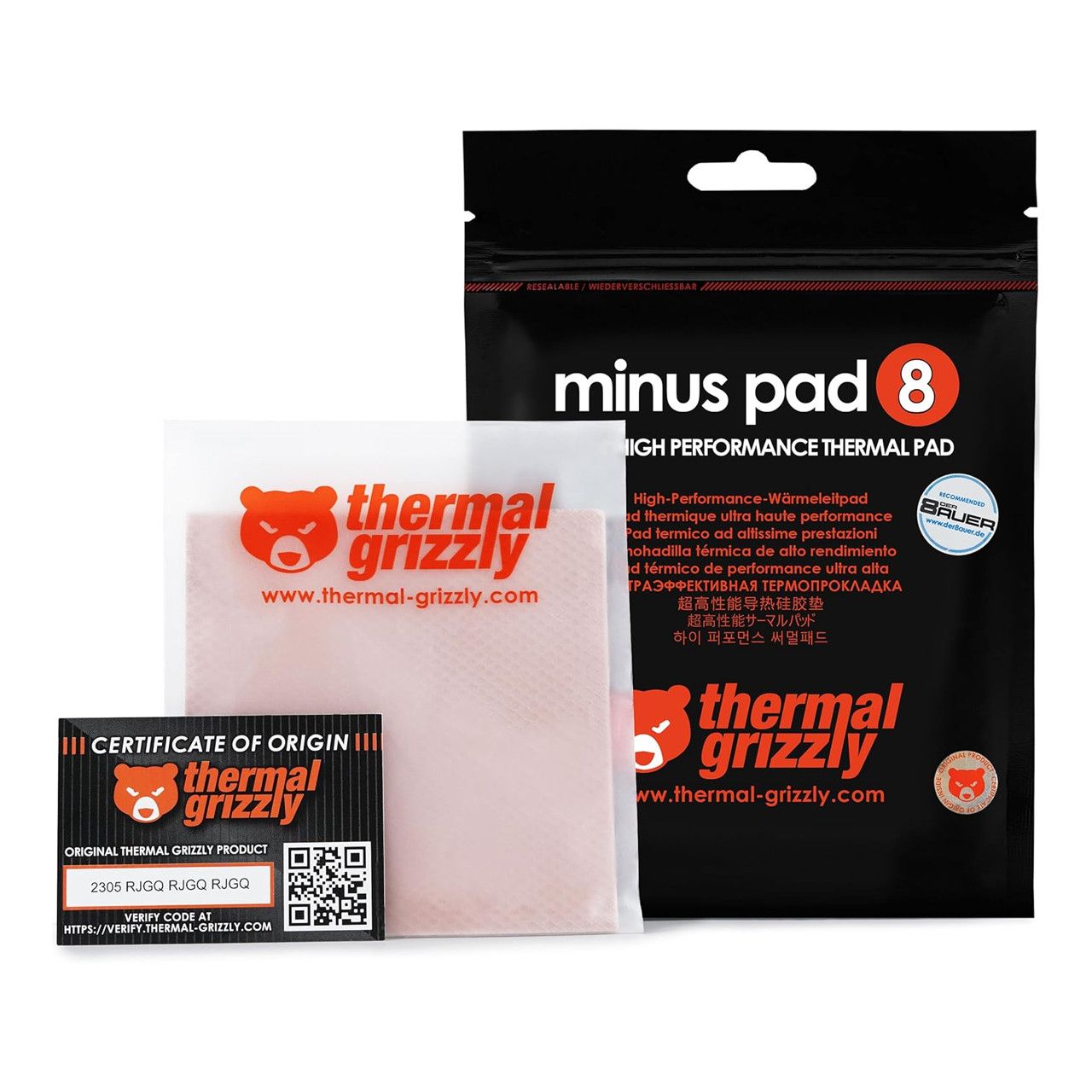 Minus Pad 8, 100x100x3 mm