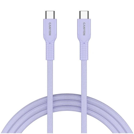 CANYON cable OnWire 60CL C-C 60W COLOR Braided 1m Purple