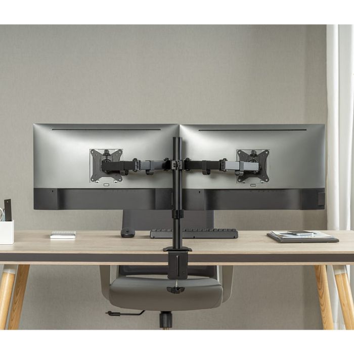SUPORT de masa Superior, pt 2 monitoare plate, diagonala compatibila 17-32 inch, unghi reglabil sus-jos si stanga-dreapta, VESA compatibil max 100100, max 9 kg / brat  SUPSPC002 