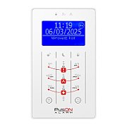 BCS PulsON LCD(BLU)/S WH Tastatură LCD albă senzorială cu ecran albastru