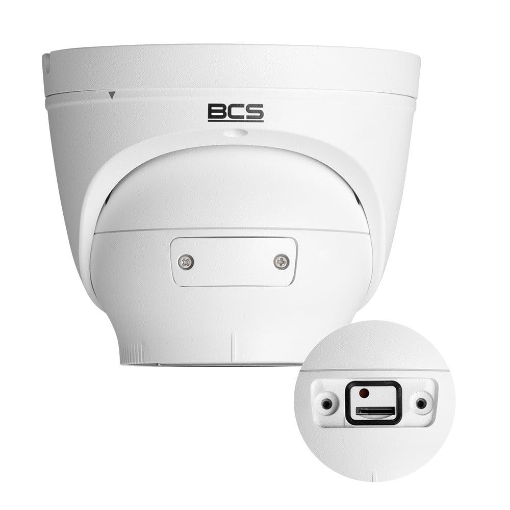 BCS BCS-P-EIP45VSR4(2) Cameră Dome IP 5MP cu IR, microfon și carcasă IP67
